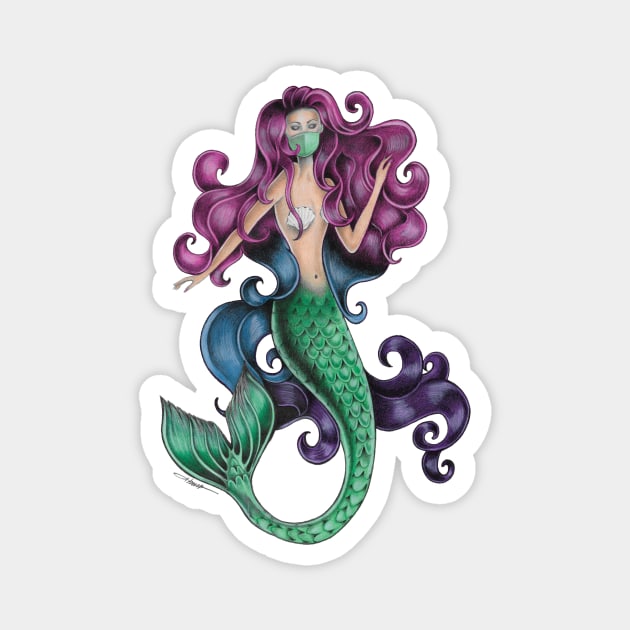 Quarantined Mermaid Magnet by Quarantine Girls