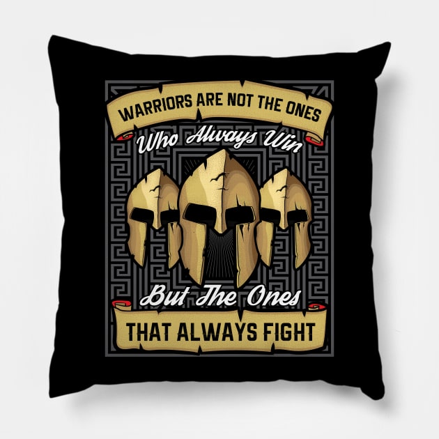 Warrior Strong Person Women Men Boys Girls Pillow by teeleoshirts