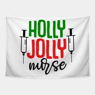 Holly Jolly Nurse Tapestry