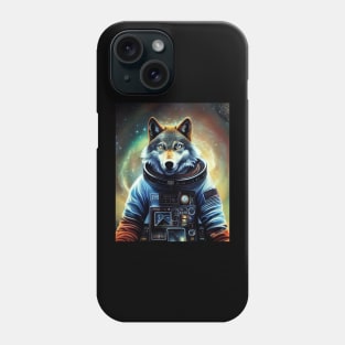 Cute Wolf In Spacesuit Phone Case