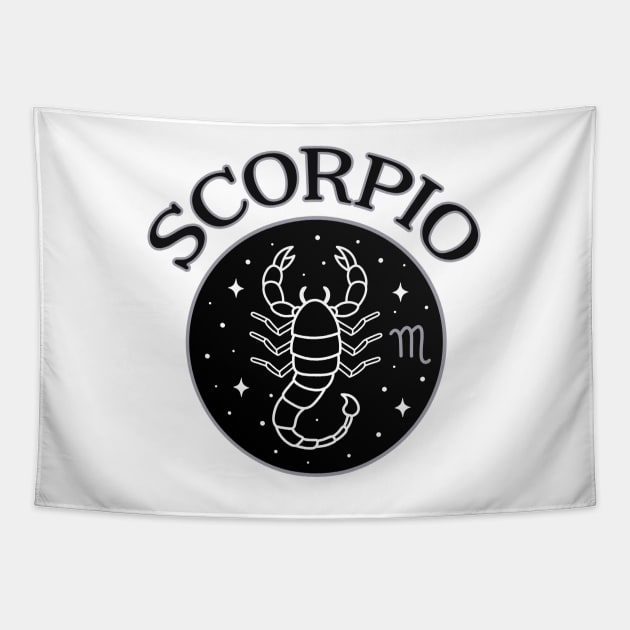 Scorpio Star Sign Zodiac Horoscope Cheeky Witch® Tapestry by Cheeky Witch