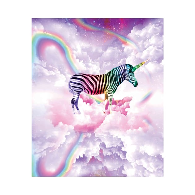 Rainbow Zebra Unicorn by Random Galaxy