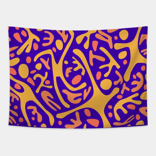 Run, Jump, Play Original on Purple Tapestry by ArtticArlo