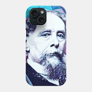 Charles Dickens Snowy Portrait | charlles dickens artwork 5 Phone Case
