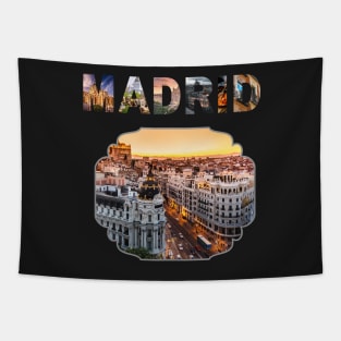 Madrid Skyline Tapestry