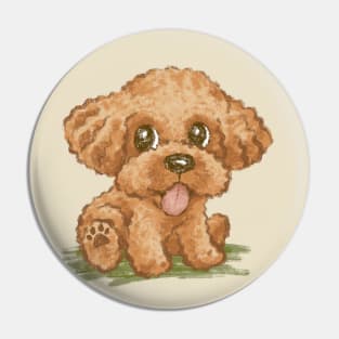 Toy poodle Pin