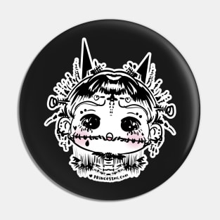 cute halloween whimsical cute girl illustration Pin