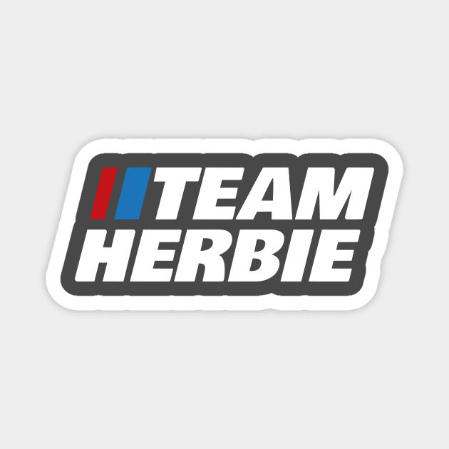 Team Herbie (Reversed Text Design) Magnet by jepegdesign