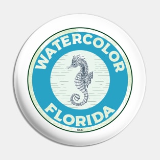 Watercolor Florida Crab 30A 30 A Emerald Coast Walton County Beach Pin