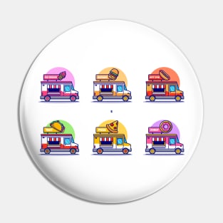 Food Truck Collection Cartoon Pin