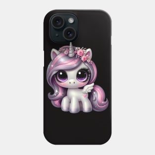 Pink glitter pony unicorn Phone Case