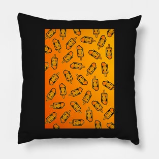 Screamsicle (pattern) (orange) Pillow