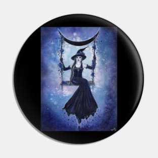 Moon Swing Witch By Renee Lavoie Pin