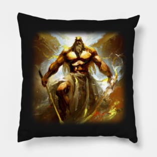 Painting of a Greek god Pillow