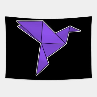 Flying Bird Origami Sticker Style Design Tapestry