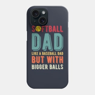 Softball Dad Like A Baseball Dad But With Bigger Balls Phone Case