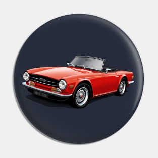 Triumph TR6 in red Pin