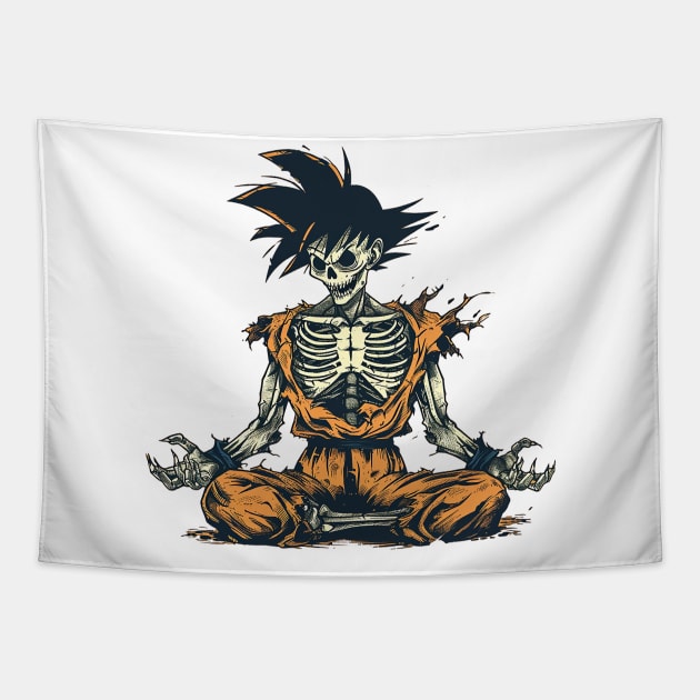 goku skeleton Tapestry by pokermoment