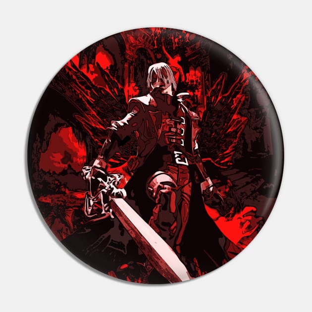 Classic Dante from Devil May Cry Pin by syanart