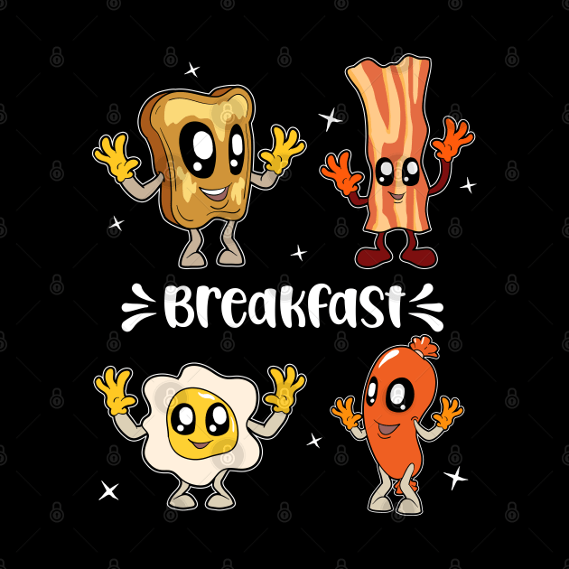 Kawaii american breakfast by Modern Medieval Design