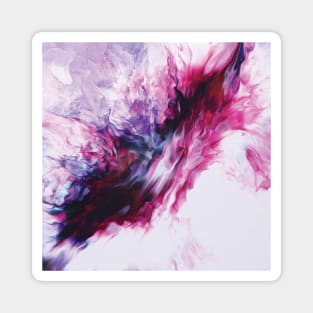 Pink Acrylic Pour Painting Magnet