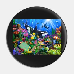 Orca's Tropical Reef Pin