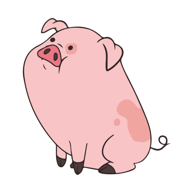 Waddles Pig Cartoon thinking by ngoclucbkhn