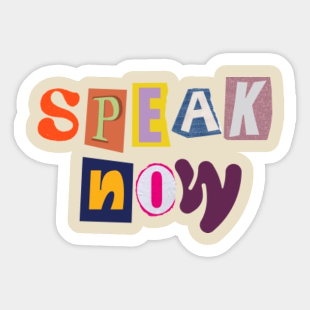 Speak Now Taylor Swift Sticker TeePublic Speak Now Taylor Swift Sticker TeePublic