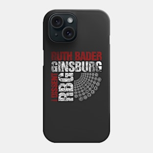 Ruth Bader Ginsburg I Dissent Distressed Text - Original Design Phone Case