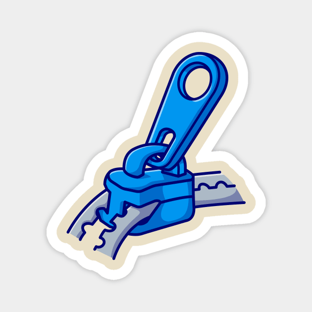 Zipper Cartoon Illustration Magnet by Catalyst Labs