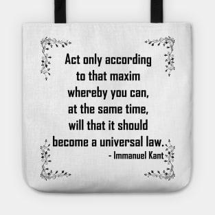 Immanuel Kant categorical imperative Tote