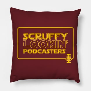 Old School Scruffy Logo Pillow