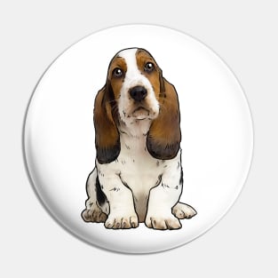 Basset Hound Dog Pin