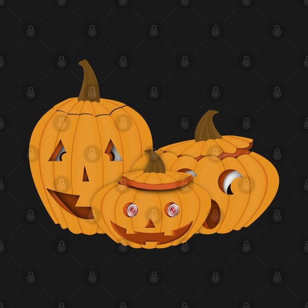 Carved Pumpkins - Happy Halloween by ButterflyInTheAttic