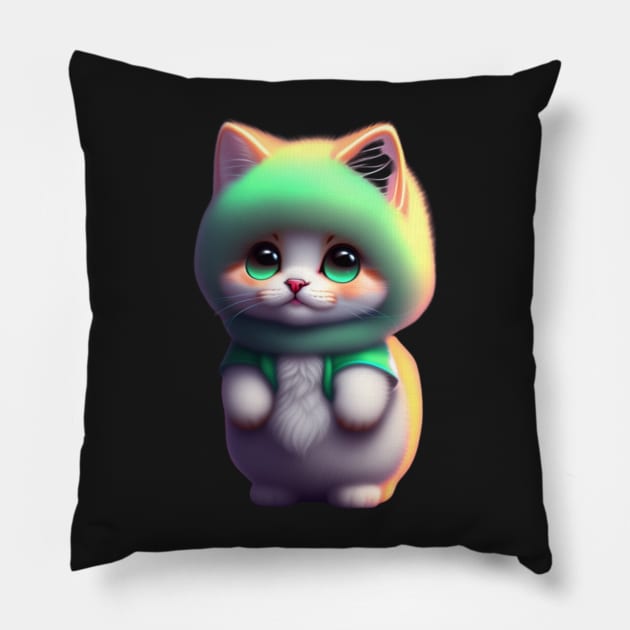 Adorable Kitten Pillow by SolaLuna