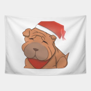 Cute Shar Pei Drawing Tapestry