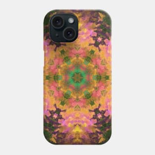 Digital Mandala Pink Yellow and Green Phone Case