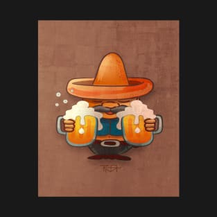 Drinking beer illustration T-Shirt