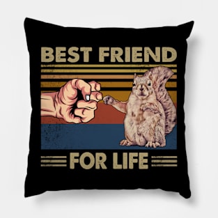 Scurry and Snuggle Squirrel Best Friend For Life Tee for Nature Lovers Pillow