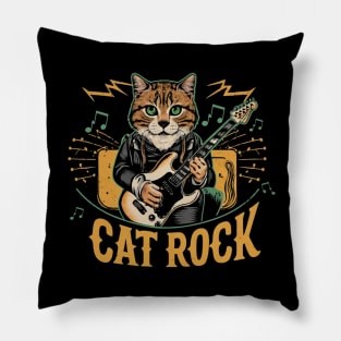 Cat rock Music Pillow