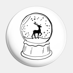 Reindeer snowball Pin