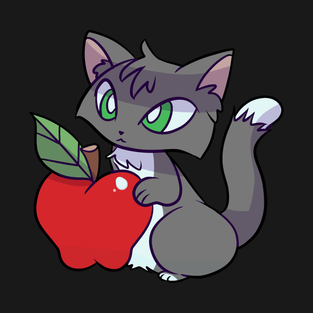 Apple Blue Tuxedo Cat by saradaboru