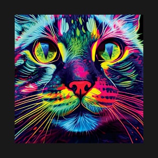 Cat in Neon Colours T-Shirt