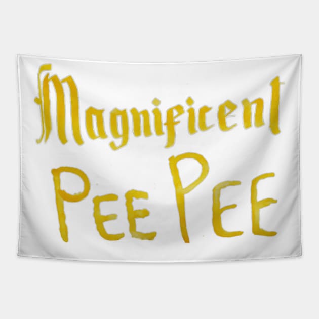 Magnificent Pee Pee Tapestry by tedtron3000