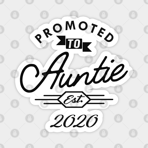 New Auntie - Promoted to auntie est. 2020 Magnet by KC Happy Shop