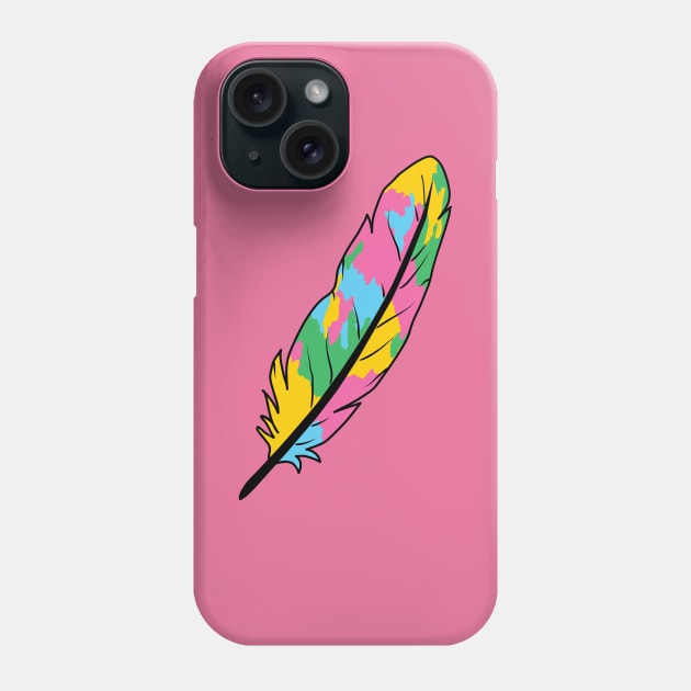 colorful feather Phone Case by RipaDesign