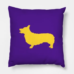 Corgi Coloured Silhouette Pillow