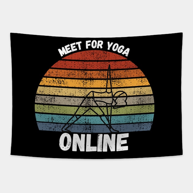 Meet For Yoga Online Tapestry by maxdax