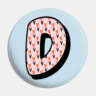 Love Pattern D Alphabet Text Pin