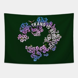 Trans Is Beautiful Cherry Blossom Tapestry